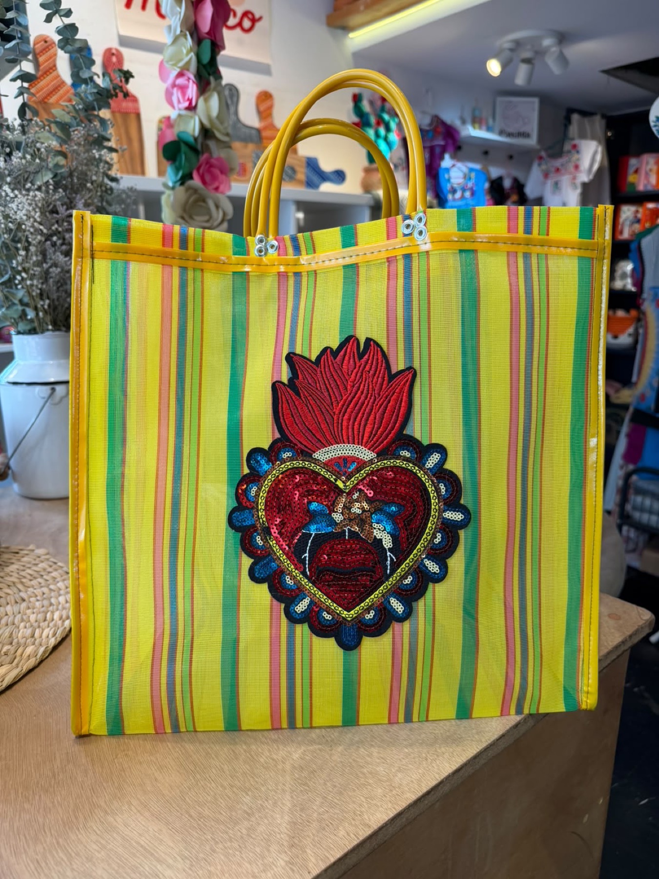 Bolsa Mercado · Parche Corazón Sagrado