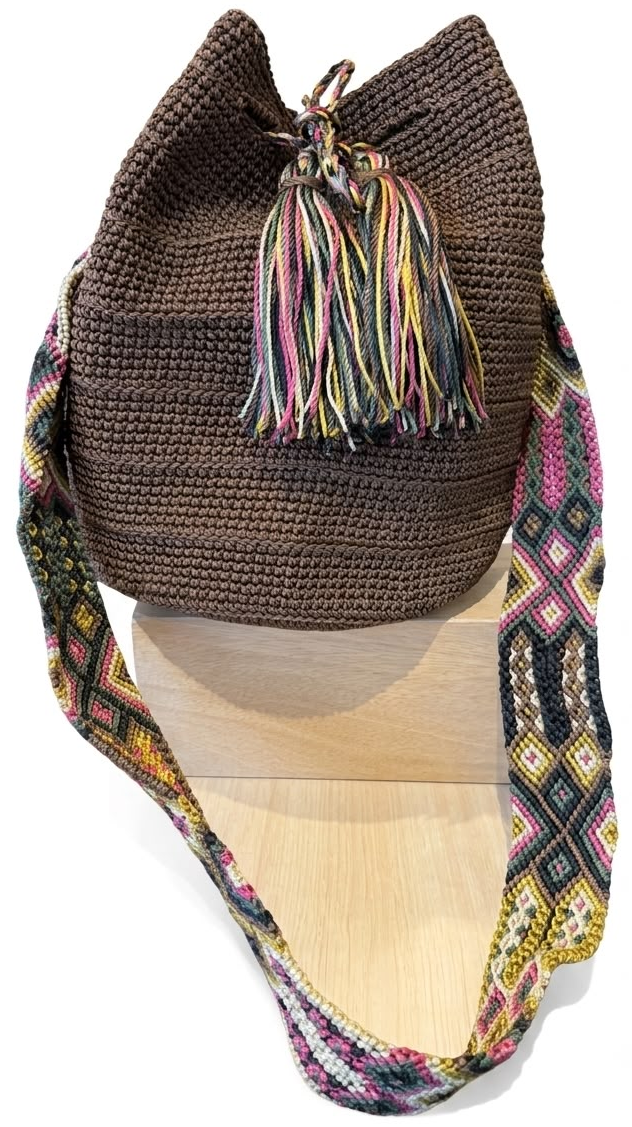 Bolsa bordada de estambre hecha en Chiapas — Bolsas Wayuu