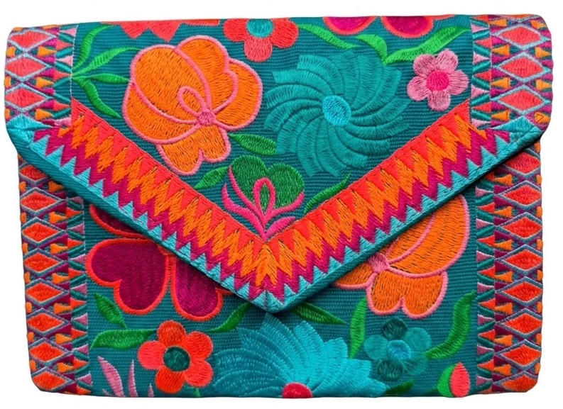 cartera bordada — Carteras bordadas Yucatán