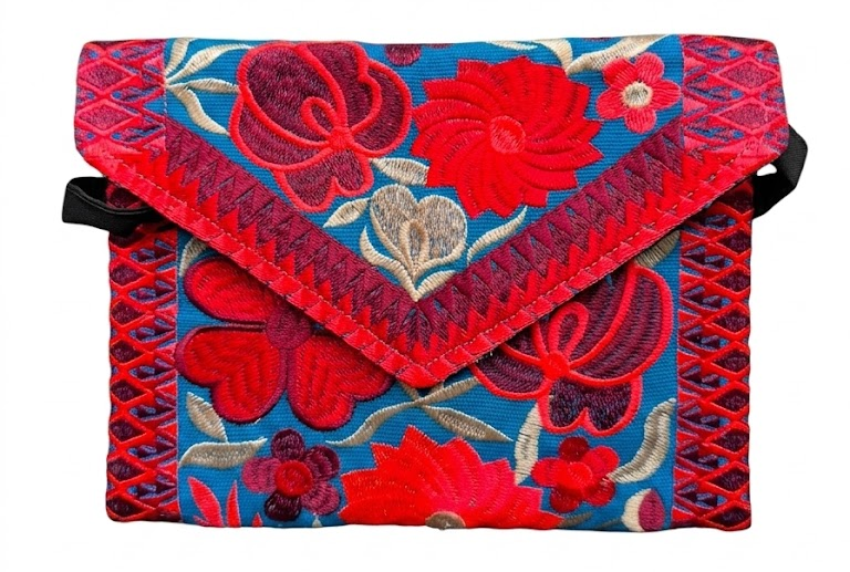 cartera bordada — Carteras bordadas Yucatán