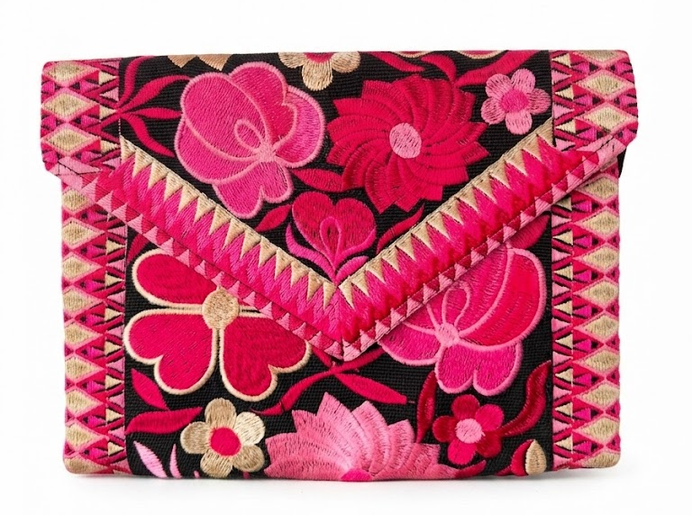 cartera bordada — Carteras bordadas Yucatán