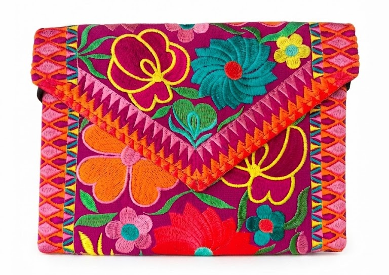 cartera bordada — Carteras bordadas Yucatán