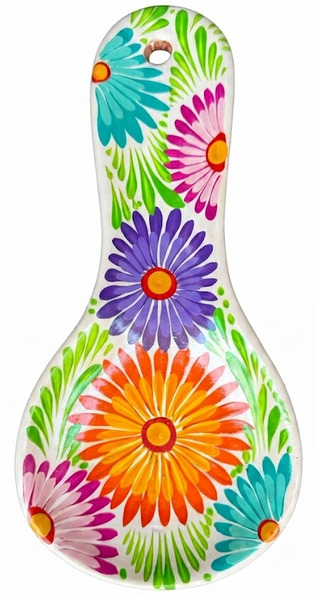 PORTACUCHARAS FLORES — Portacucharas con flores