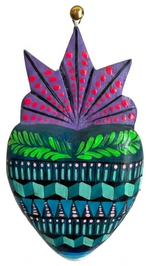 CORAZON MILAGRITO MADERA CHICO — Artesanías de madera hechas en Oaxaca