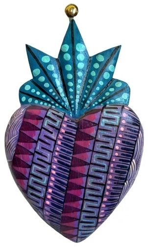CORAZON MILAGRITO MADERA CHICO — Artesanías de madera hechas en Oaxaca