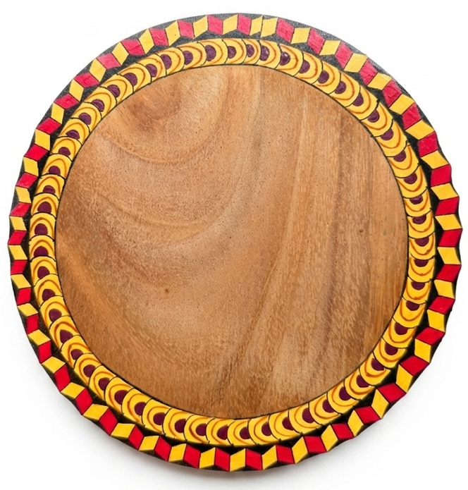 PORTA CALIENTE REDONDO — Artesanías de madera hechas en Oaxaca